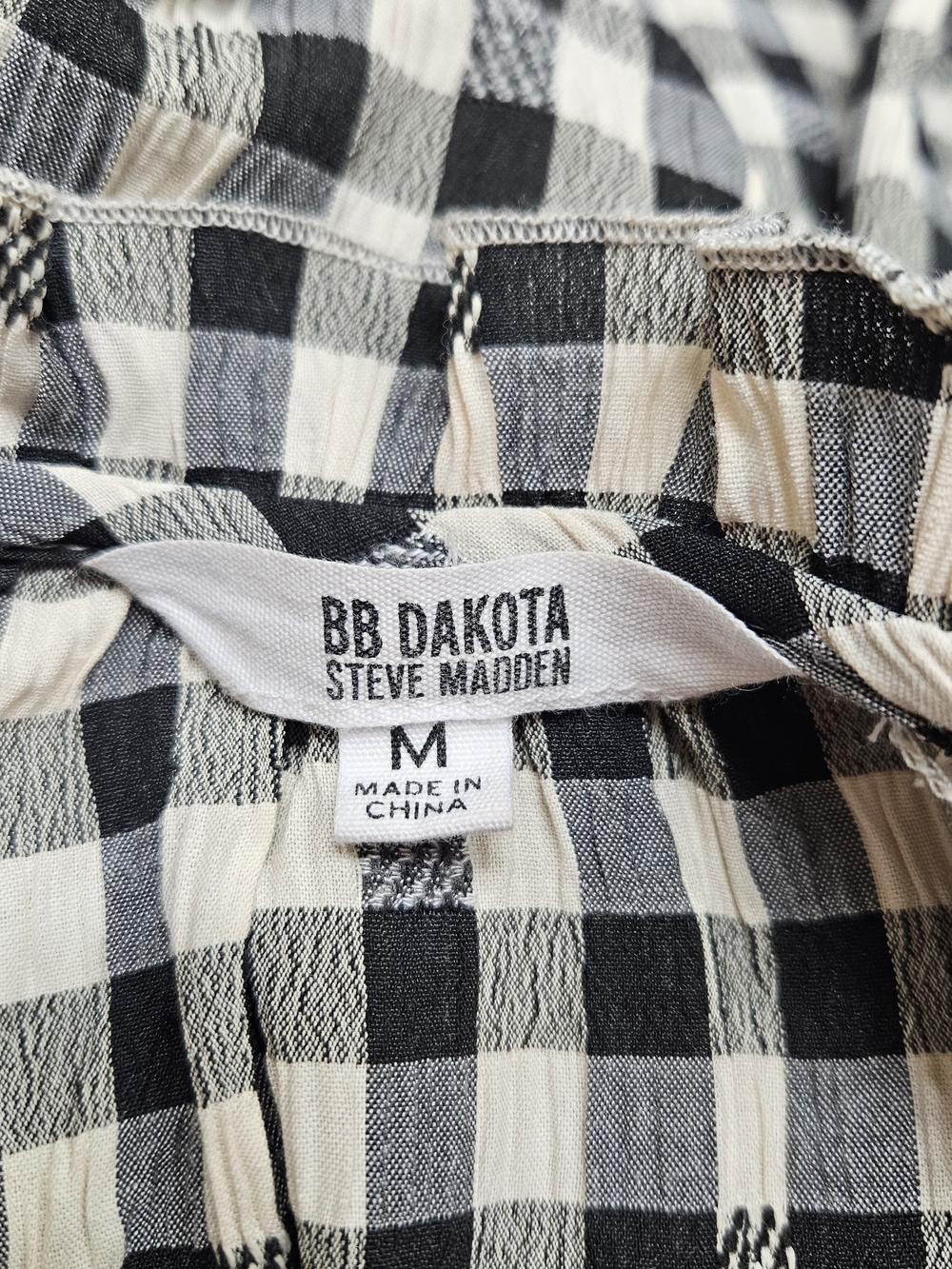 BB Dakota Steve Madden Gingham Tiered Dress – Size M - Picture 10 of 10